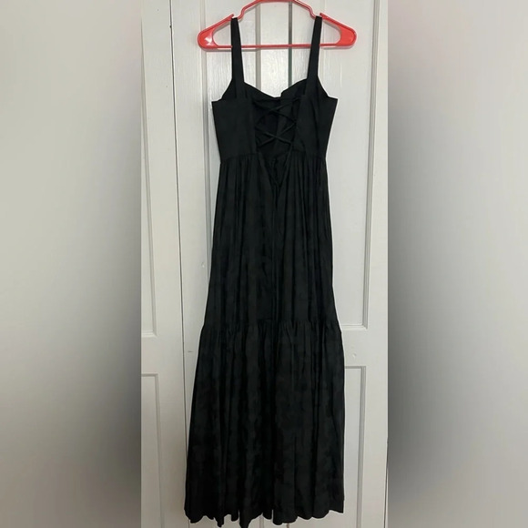 MICHELLE SMITH x Saks Eva Tiered Maxi Dress in black - Picture 6 of 8